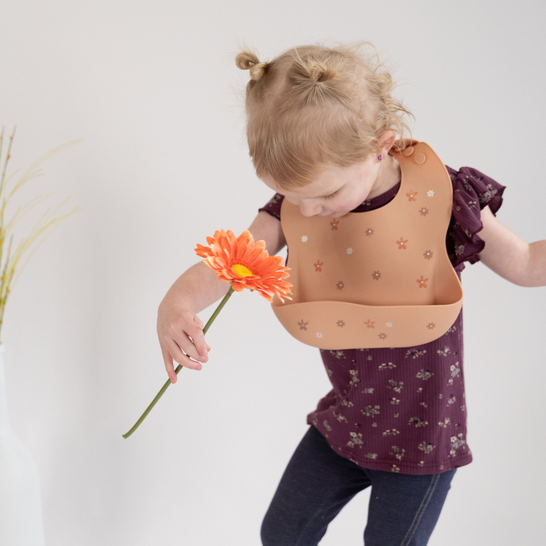 Daisy Silicone Baby Bib